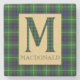 MacDonald Tartan Monogram M Steinuntersetzer