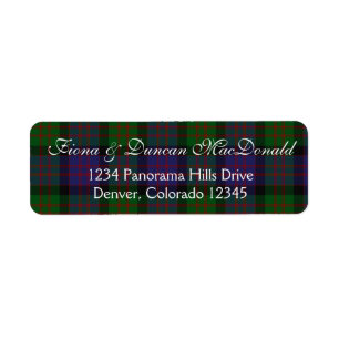 MacDonald Tartan Rücksendeadresse