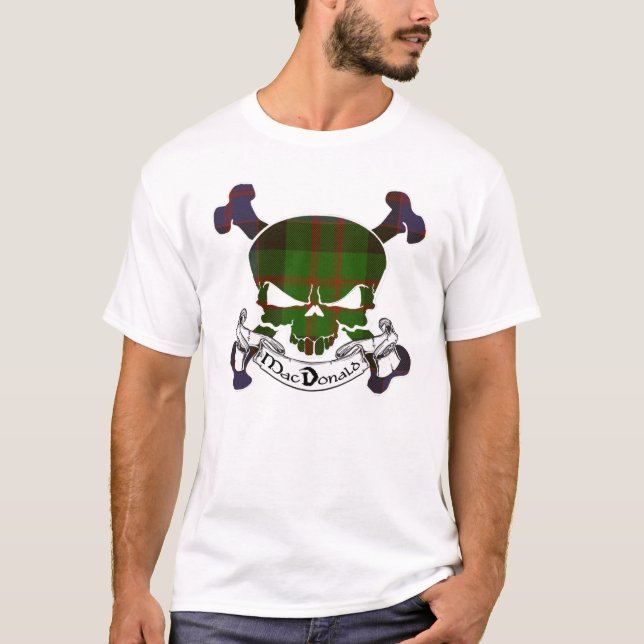 MacDonald Tartan Skull T-Shirt (Vorderseite)