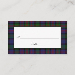 MacDonald Tartan Wedding Platzkarten