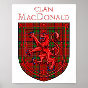 MacDonald von Glencoe Tartan Scottish Kariert Poster