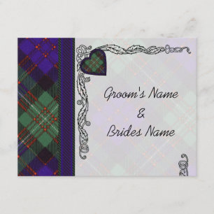 MacDonald von Glengarry Scottish Heart Design RSVP Karte