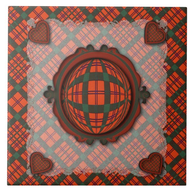 Macdonell Keppoch schottischen Clan Tartan - Fliese (Vorderseite)