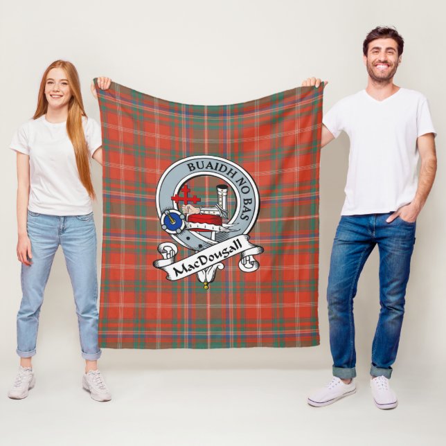MacDougall Ancient Clan Abzeichen Tartan Kariert Fleecedecke (Beispiel)