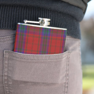 MacDougall Clan Tartan Kariertes Muster Flachmann