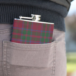 MacDougall Clan Tartan Kariertes Muster Flachmann