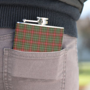 MacDougall Modern Clan Tartan Kariertes Muster Flachmann