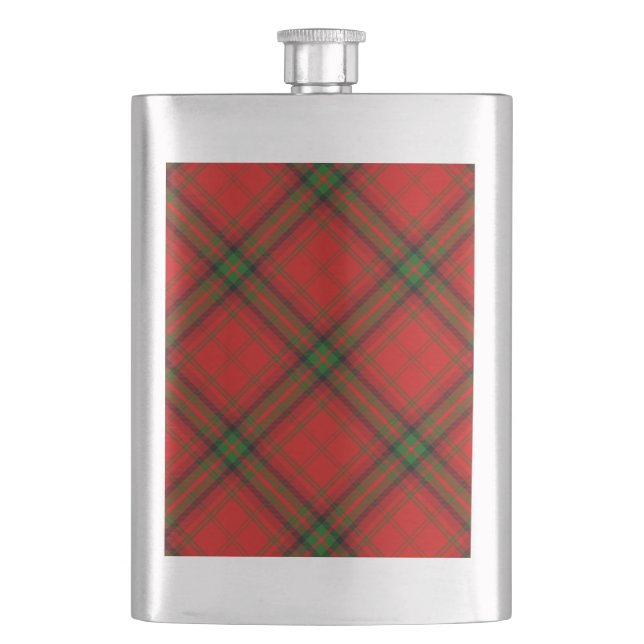 MacDougall Tartan rot kariert Flachmann (Vorderseite)