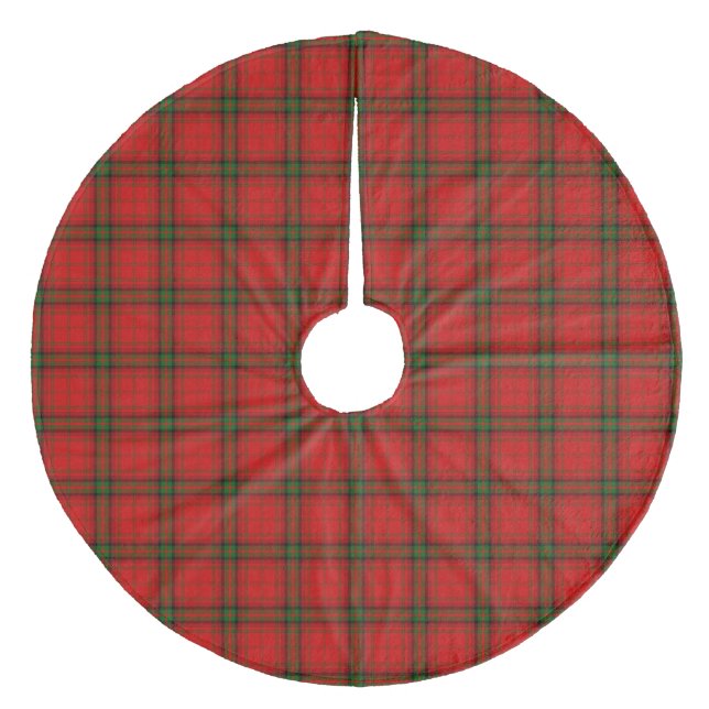 MacDougall Tartan rot kariert Fleece Weihnachtsbaumdecke (Vorderseite)