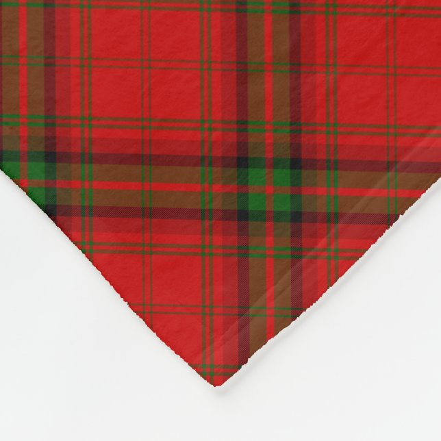 MacDougall Tartan rot kariert Fleecedecke (Ecke)