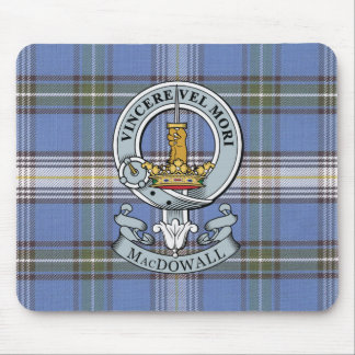 MacDowall Wappen + Tartan-Mausunterlage Mousepad