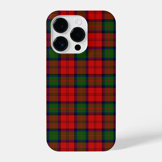 MacDuff Tartan rot kariert iPhone 14 Pro Hülle (Rückseite)