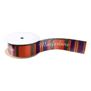 Macfarlane Clan karierter schottischer Tartan Satinband