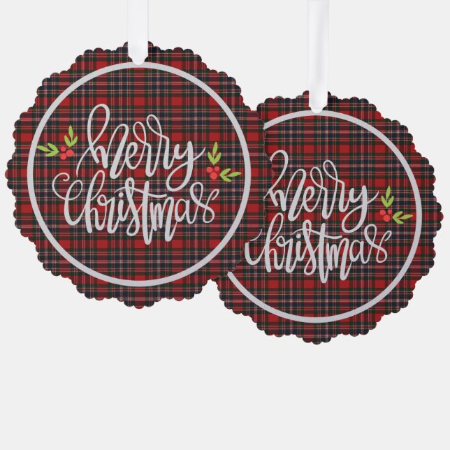 MacFarlane Clan Scottish Tartan Weihnachten Ornament Karte (Vorderseite/Rückseite)