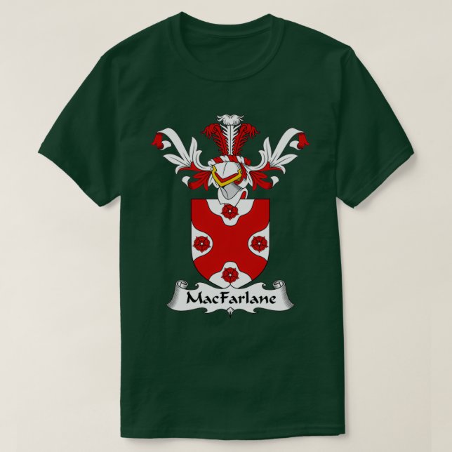 MacFarlane Coat of Arms Family Crest  T-Shirt (Design vorne)
