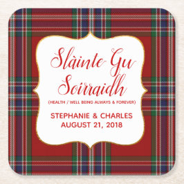 MacFarlane Kariert Gaelic Wedding Paper Untersetze Rechteckiger Pappuntersetzer