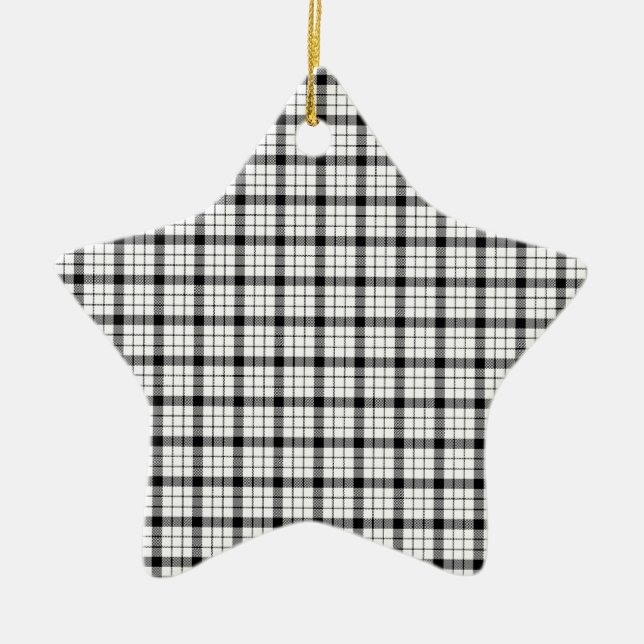 MacFarlane Tartan Keramik Ornament (Vorne)