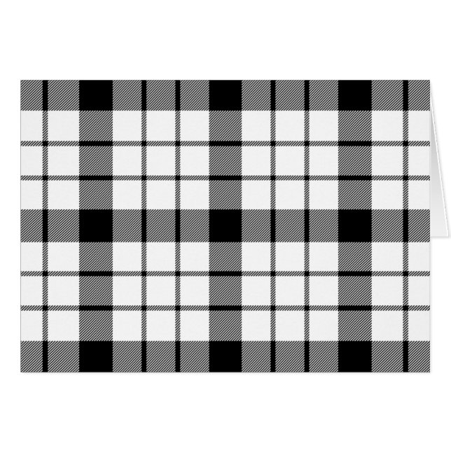 MacFarlane tartan noir blanc plaid (Devant Horizontal)