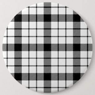 MacFarlane Tartan Schwarz-weiß kariert Button