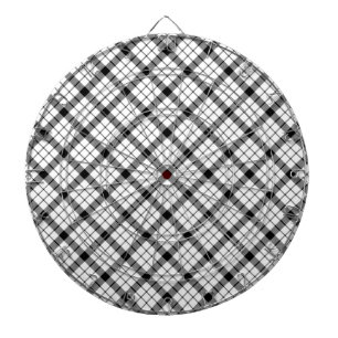MacFarlane Tartan Schwarz-weiß kariert Dartscheibe
