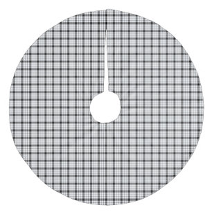 MacFarlane Tartan Schwarz-weiß kariert Fleece Weihnachtsbaumdecke