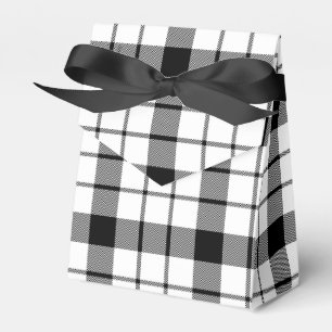 MacFarlane Tartan Schwarz-weiß kariert Geschenkschachtel