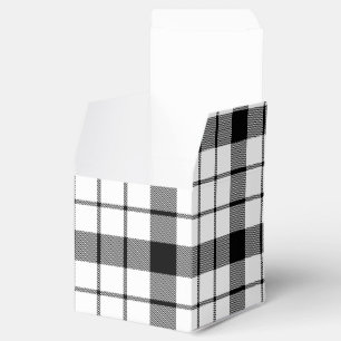 MacFarlane Tartan Schwarz-weiß kariert Geschenkschachtel