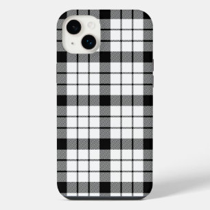 MacFarlane Tartan Schwarz-Weiß-Kariert iPhone 14 Plus Hülle