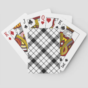 MacFarlane Tartan Schwarz-Weiß-Kariert Spielkarten