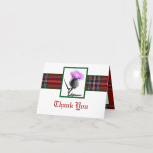 MacFarlane Tartan und Thistle Dankeschön-Karte Dankeskarte