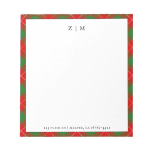 Macfee MacPhie Clan Tartan Kariertes Muster Notizblock