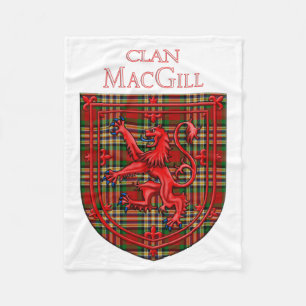 MacGill Tartan Schottischer Plaid Löwe Rampant Fleecedecke