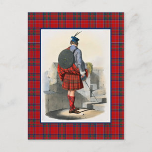 MacGillivray Vintage-Illustration Tartan-Rahmen Postkarte