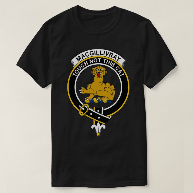 MacGillivray Wappen Tartan Clan Scottish Clan T-Shirt (Design vorne)