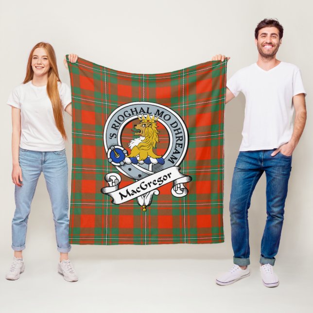 MacGregor Ancient Clan Abzeichen Tartan Kariert Fleecedecke (Beispiel)