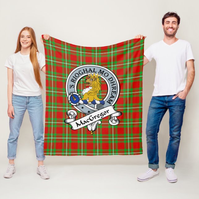 MacGregor Clan Abzeichen Tartan Kariert Fleecedecke (Beispiel)