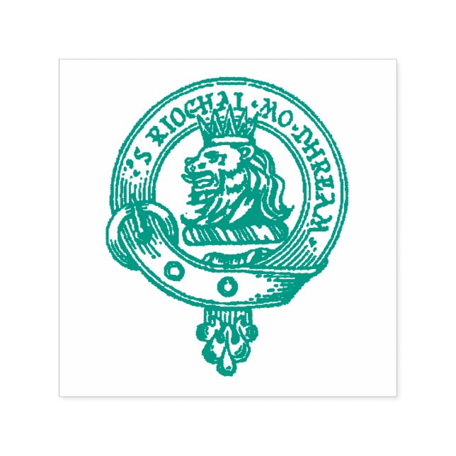 MacGregor Clan Wappen Briefmarke (Farbtinte auswäh Permastempel (Design)