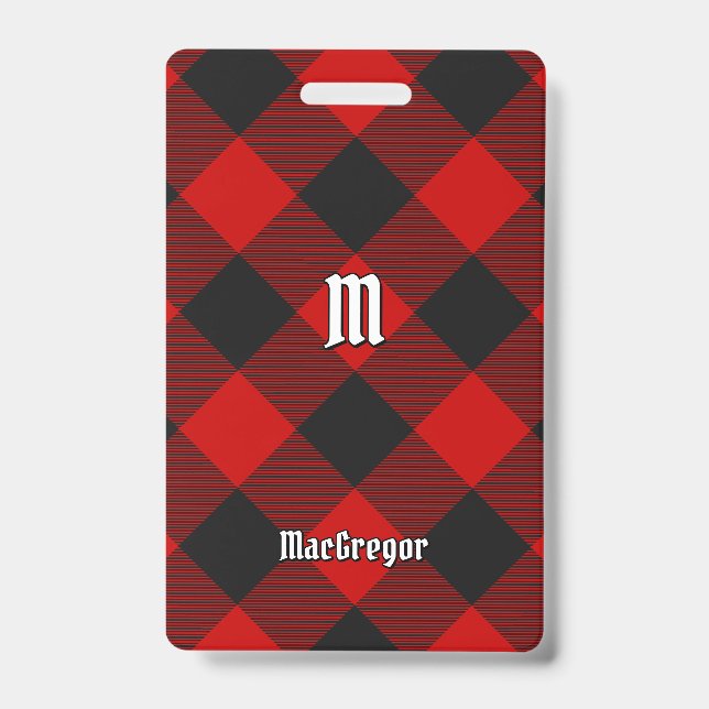 MacGregor Rob Roy Tartan Abzeichen Ausweis (Vorderseite)