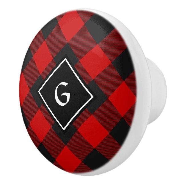 MacGregor Rob Roy Tartan Keramik Knob Keramikknauf (Rechts)