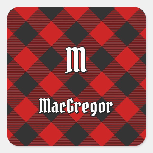MacGregor Rob Roy Tartan Square Sticker (Vorderseite)
