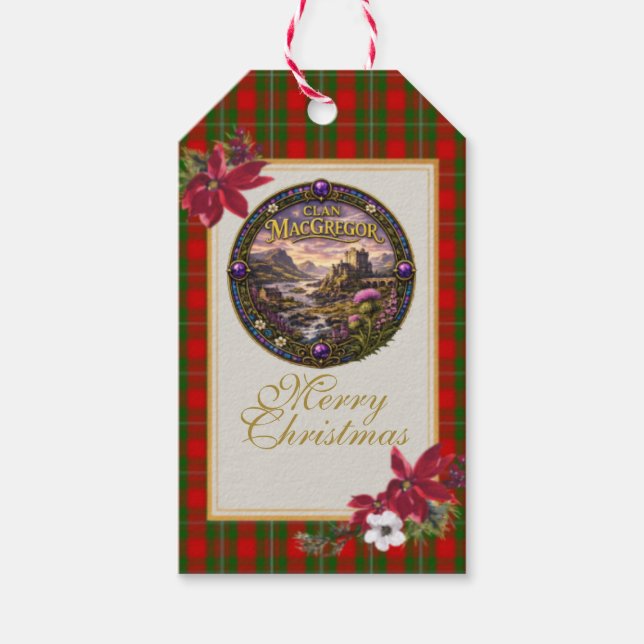 MacGregor-Schottenclan-Tartan  Geschenkanhänger (Vorderseite)