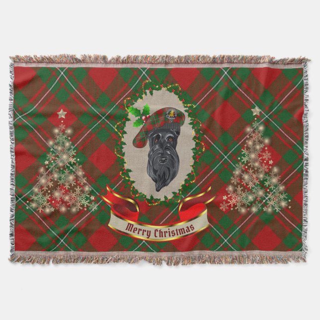 MacGregor Scottie Dog Christmas Decke (Vorderseite)