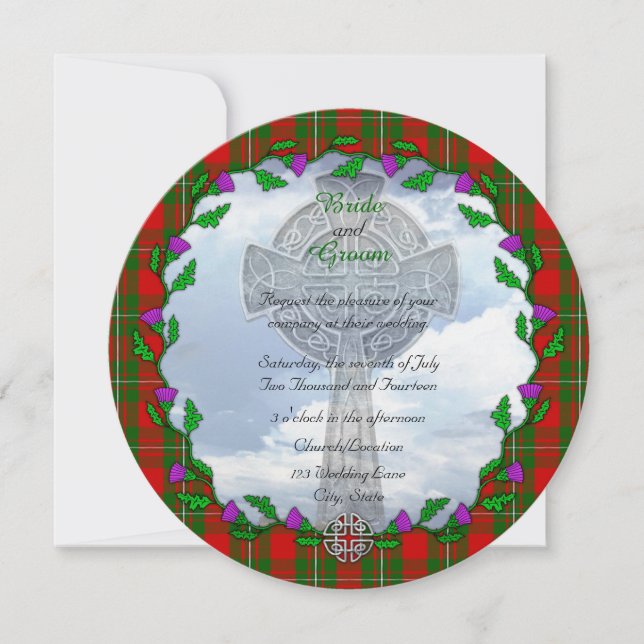 MacGregor Scottish Wedding Einladung (Vorderseite)