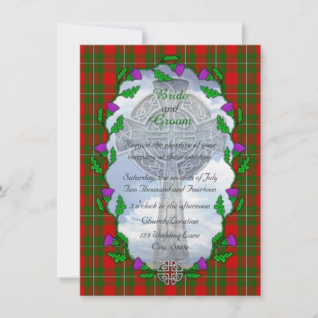 MacGregor Scottish Wedding Einladung (Vorderseite)