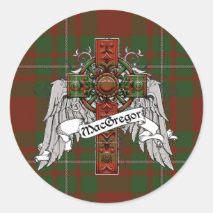 MacGregor Tartan Cross Runder Aufkleber