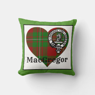 MacGregor Tartan Herz & Wappen Kissen
