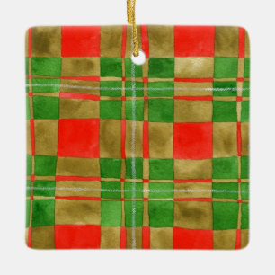 MACGREGOR TARTAN Ornement carré en céramique