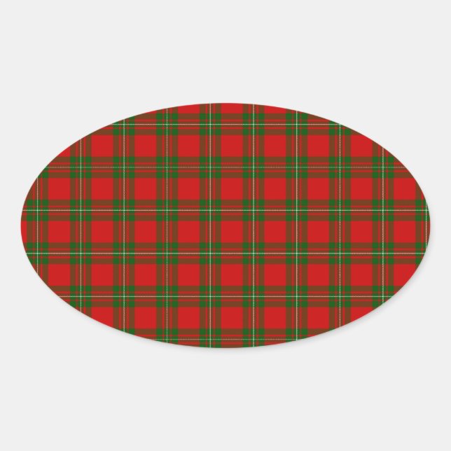 MacGregor Tartan Ovaler Aufkleber (Vorderseite)