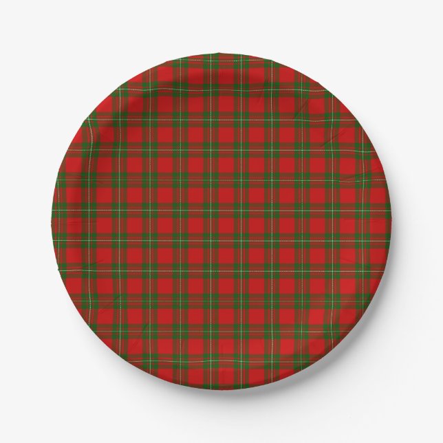 MacGregor Tartan Pappteller (Vorderseite)