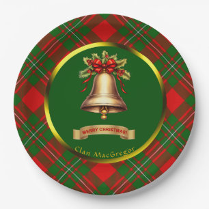 MacGregor Tartan Personalisierte Weihnachten Pappteller